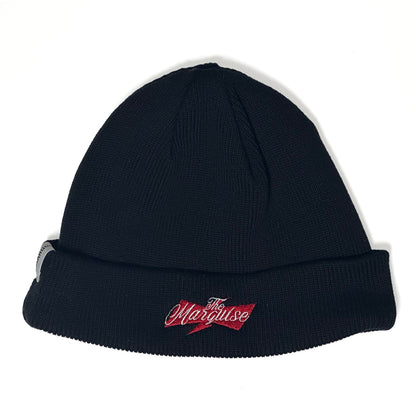RIBBON EMB BEANIE【BLK x RED】