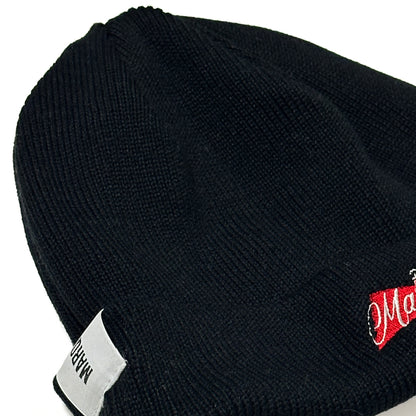 RIBBON EMB BEANIE【BLK x RED】