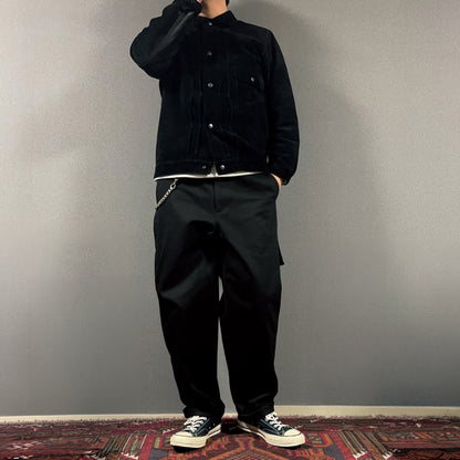 HEAVY COTTON TROUSERS【BLACK】