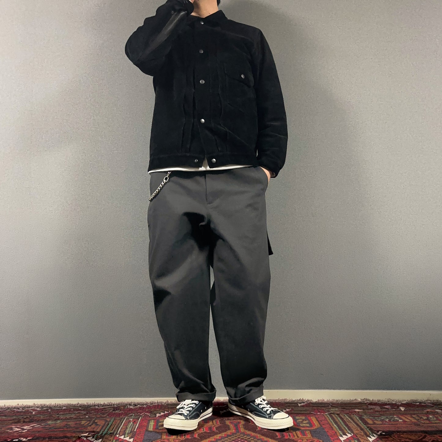 HEAVY COTTON TROUSERS【CHARCOAL】
