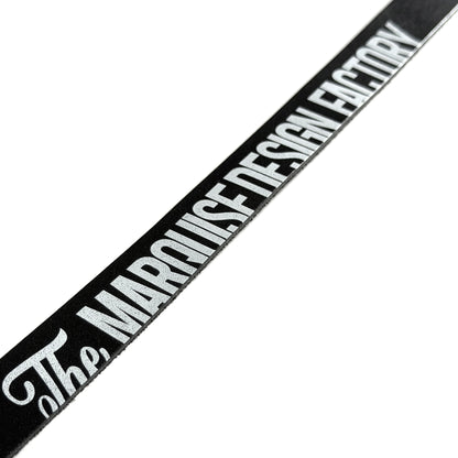 NARROW LEATHER GI BELT【MQS LOGO AND LIGHTNING】
