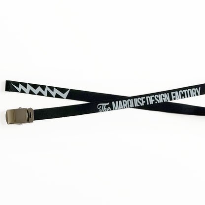 NARROW LEATHER GI BELT【MQS LOGO AND LIGHTNING】