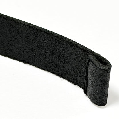 NARROW LEATHER GI BELT【MQS LOGO AND LIGHTNING】