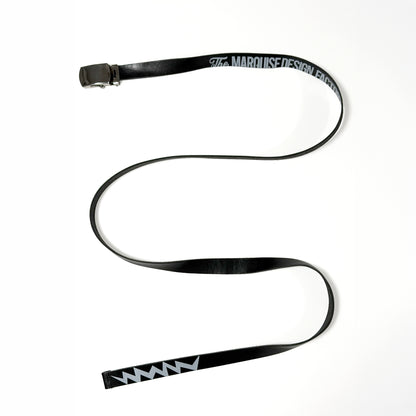 NARROW LEATHER GI BELT【MQS LOGO AND LIGHTNING】