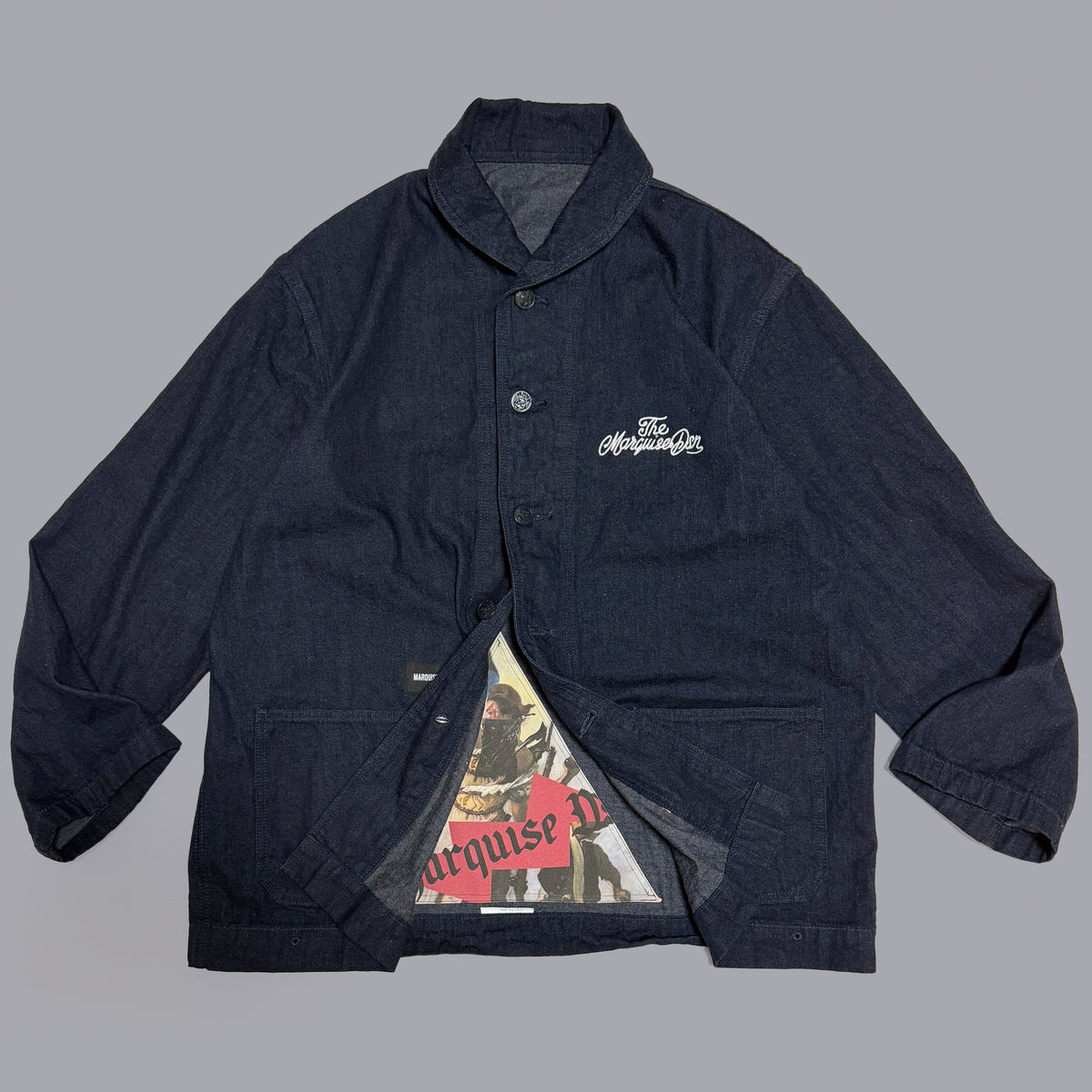 SHAWL COLLAR COVERALL【INDIGO】