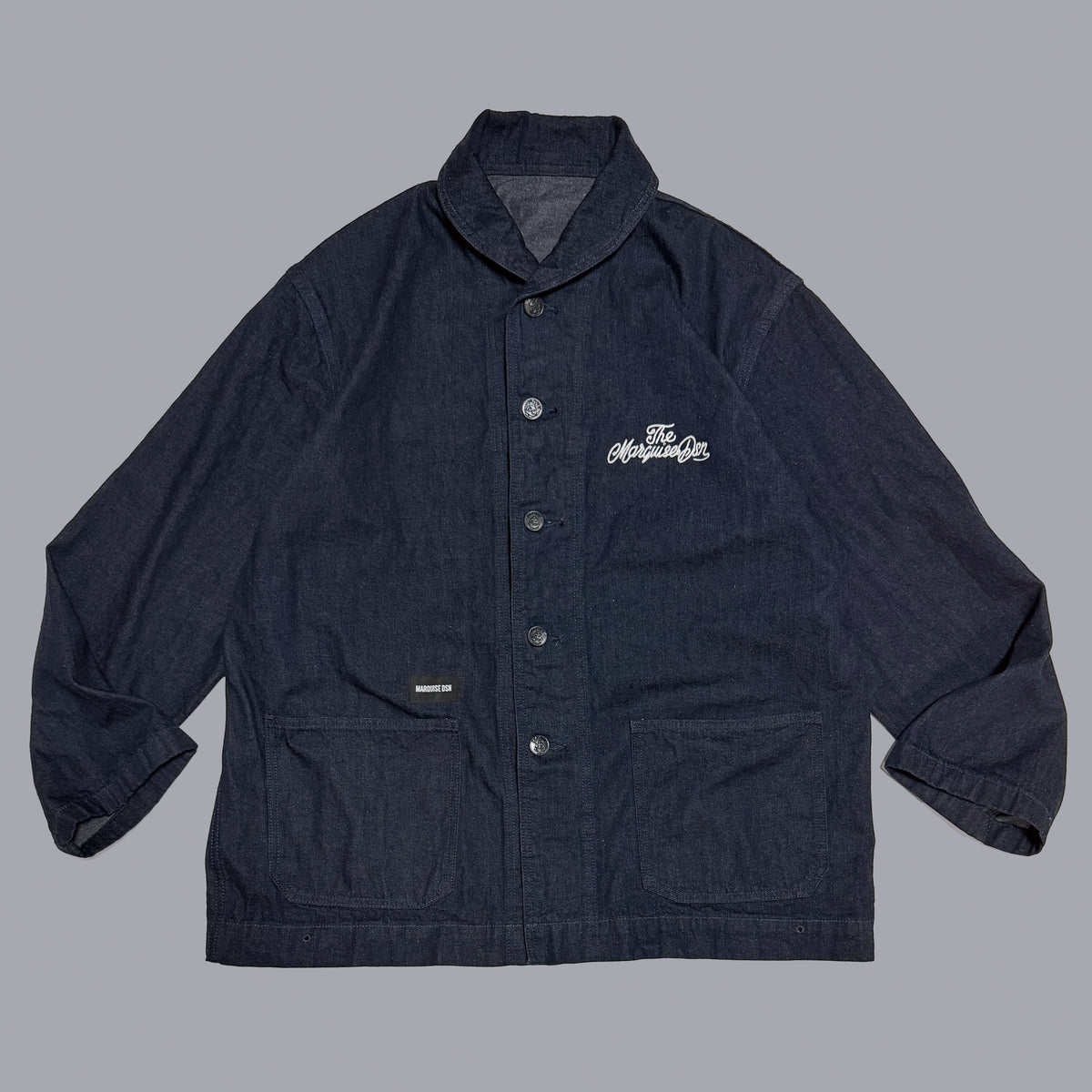 SHAWL COLLAR COVERALL【INDIGO】