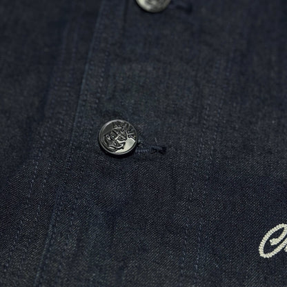SHAWL COLLAR COVERALL【INDIGO】