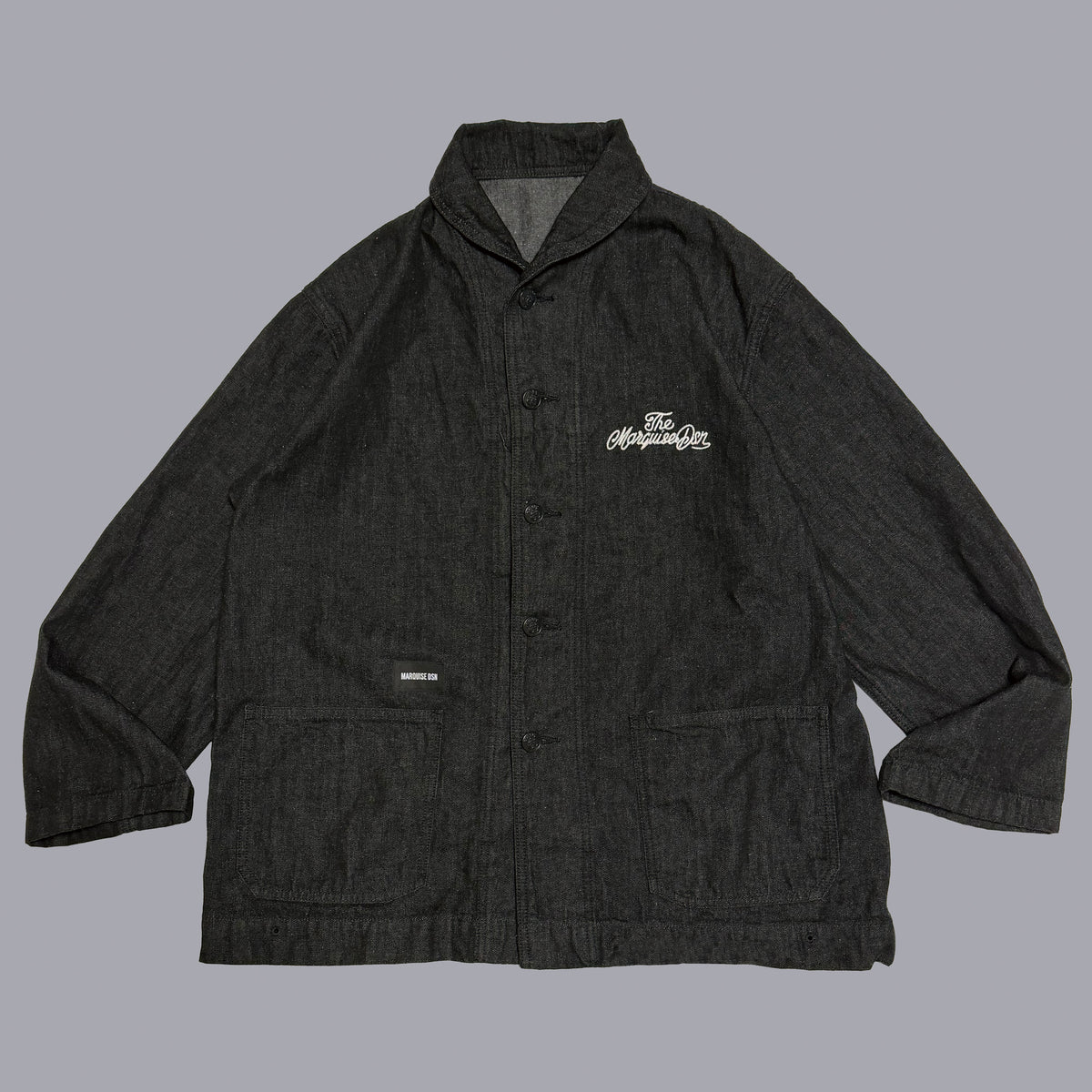 SHAWL COLLAR COVERALL【BLACK】