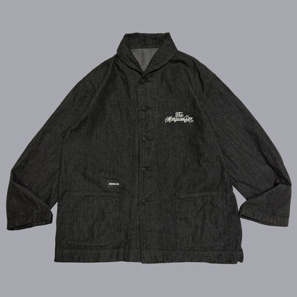 SHAWL COLLAR COVERALL【BLACK】