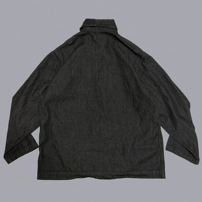 SHAWL COLLAR COVERALL【BLACK】
