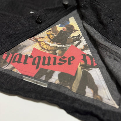 SHAWL COLLAR COVERALL【BLACK】