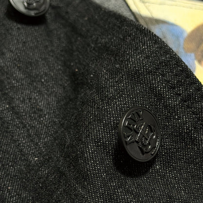 SHAWL COLLAR COVERALL【BLACK】