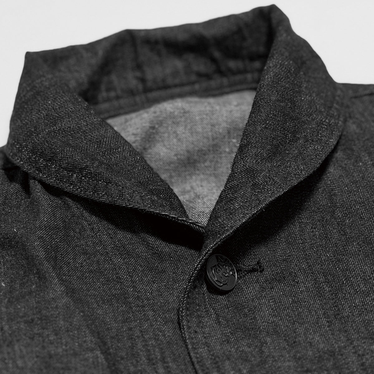 SHAWL COLLAR COVERALL【BLACK】