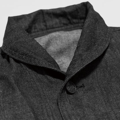 SHAWL COLLAR COVERALL【BLACK】