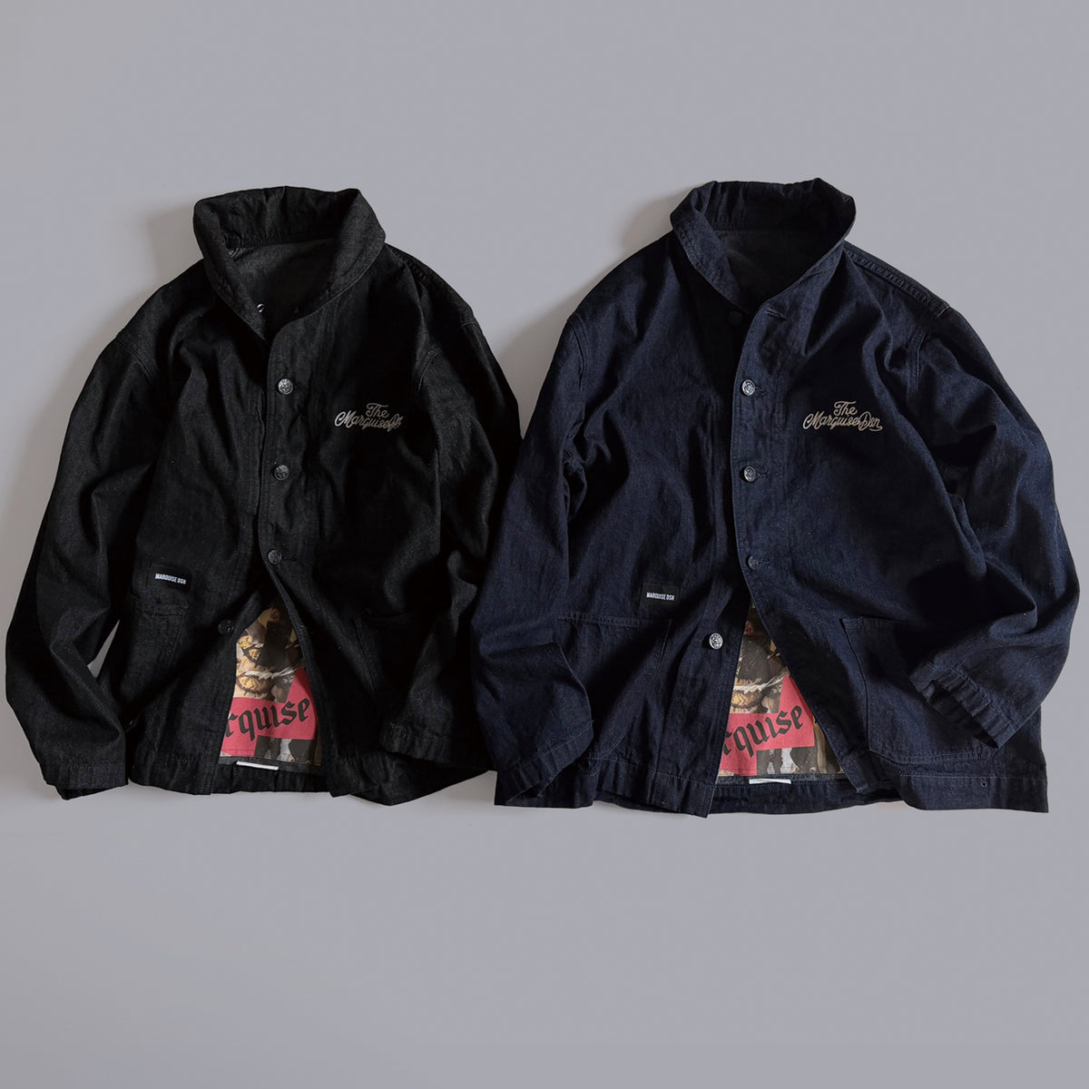 SHAWL COLLAR COVERALL【INDIGO】