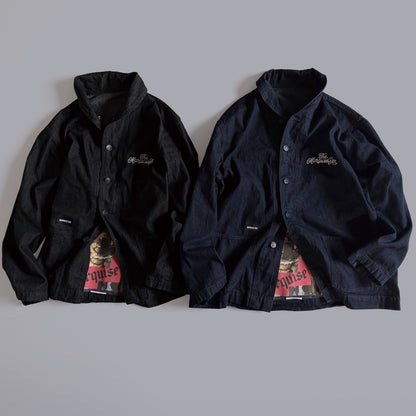 SHAWL COLLAR COVERALL【INDIGO】