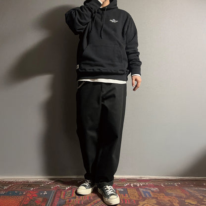 LOOPWHEEL TERRY HOODIE【BLACK】COTTON RESERCH CLUB x MARQUISE DSN