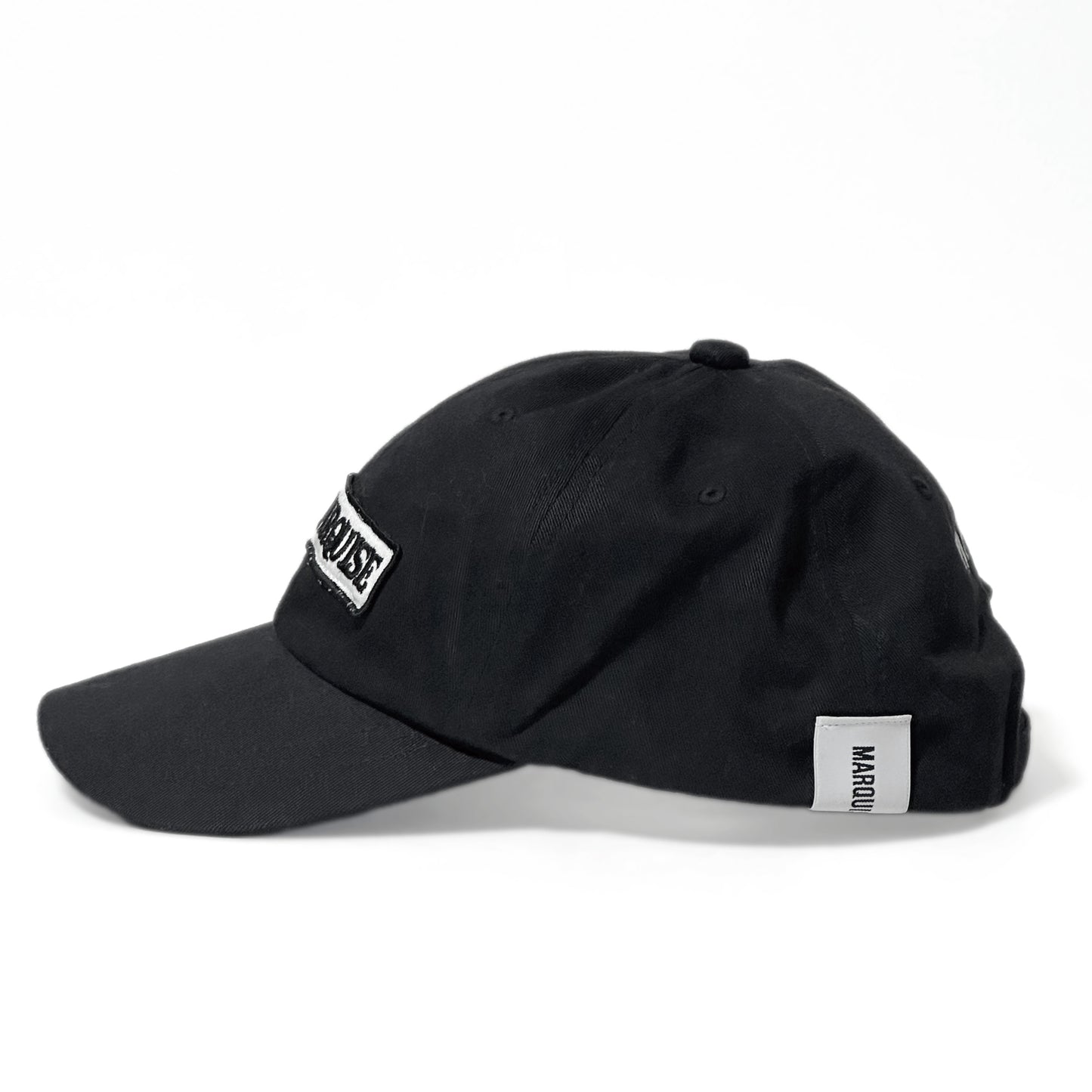 SQUARE PATCH 6-PANEL CAP【BLACK】