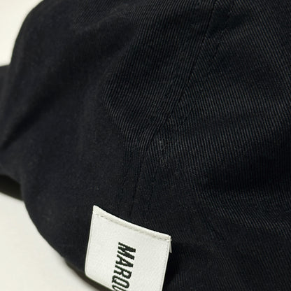 SQUARE PATCH 6-PANEL CAP【BLACK】