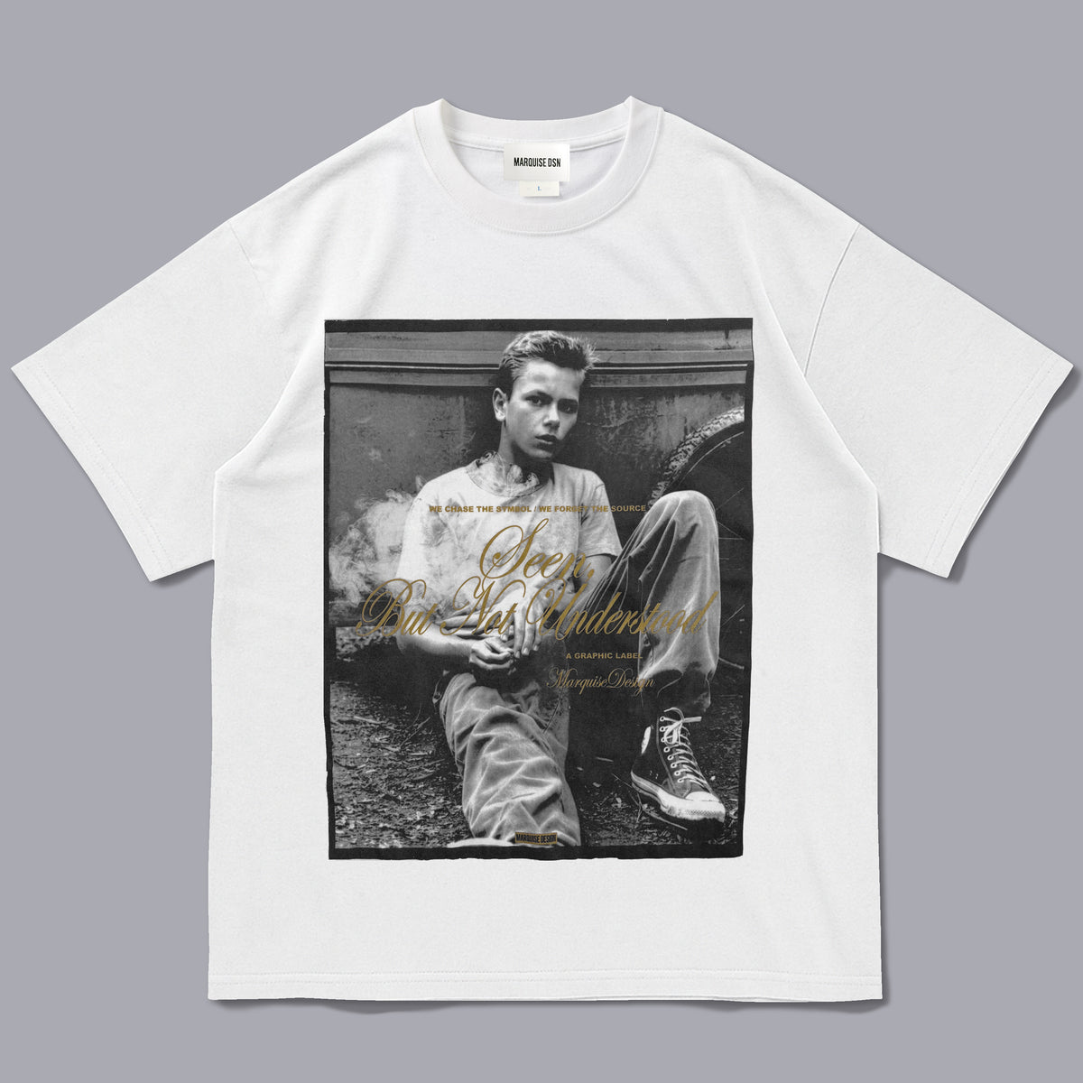 PHOENIX  S/S Tee【WHITE x GOLD】