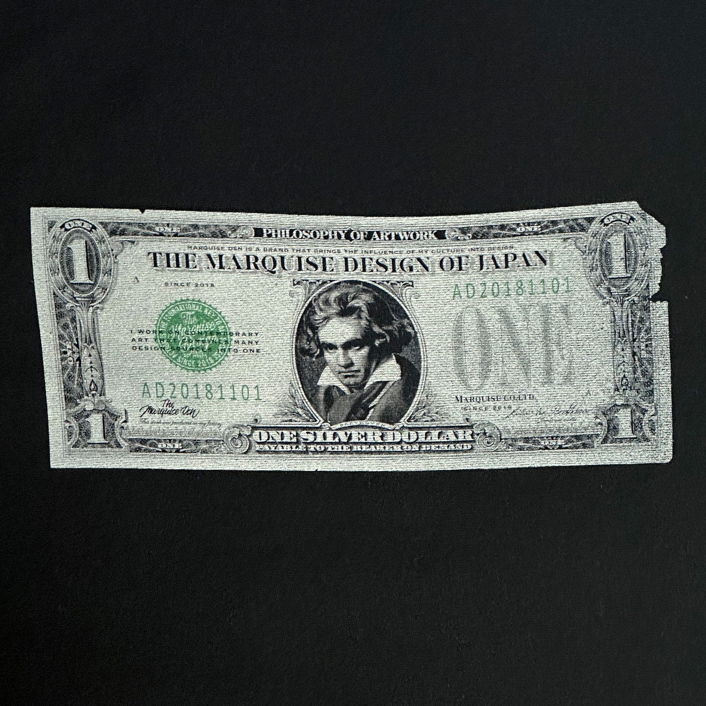 DOLLAR S/S Tee【BLACK】