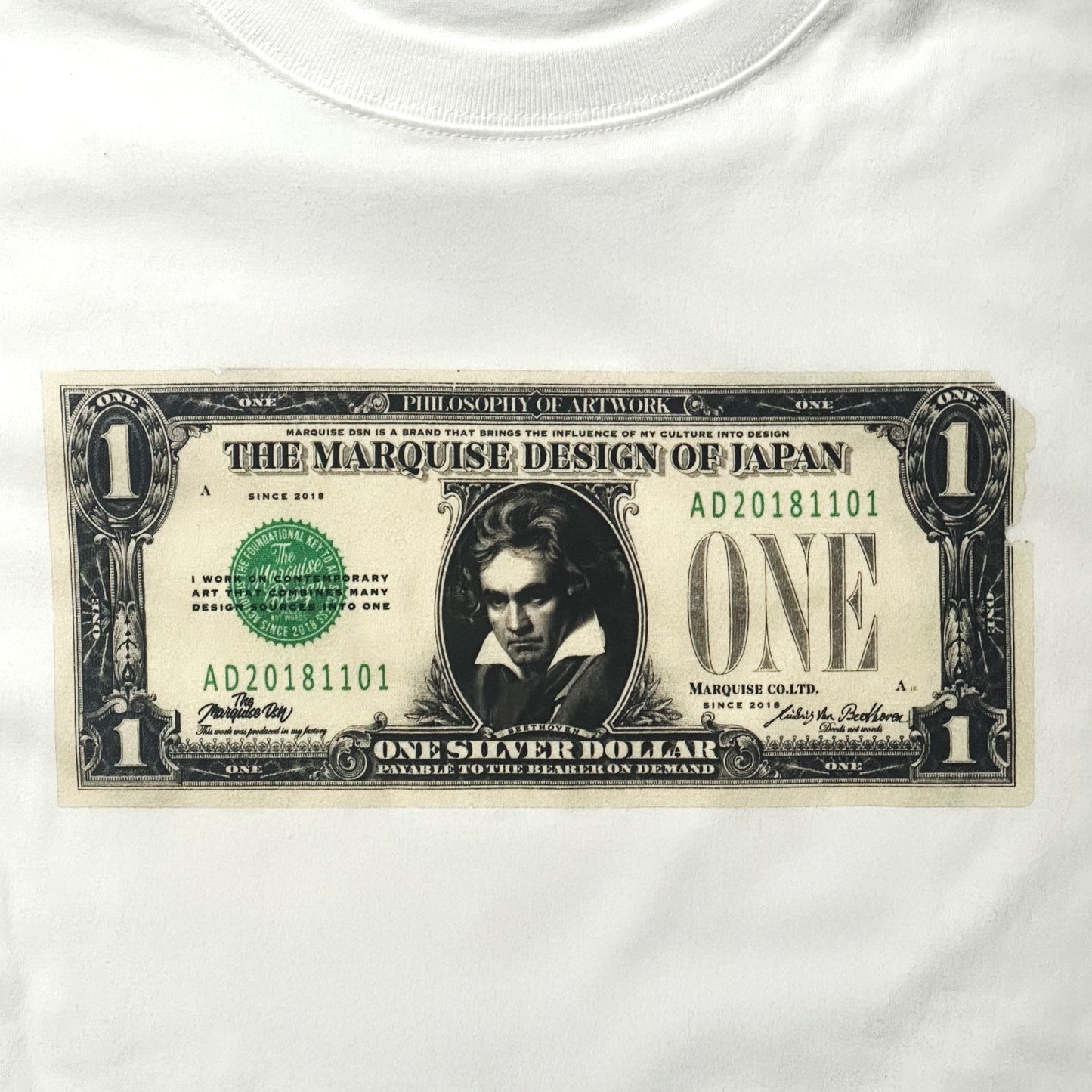 DOLLAR S/S Tee【WHITE】